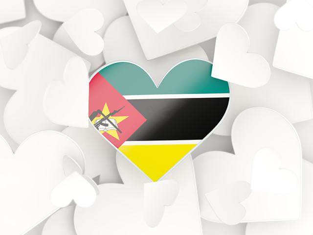 Hearts background. Download flag icon of Mozambique at PNG format