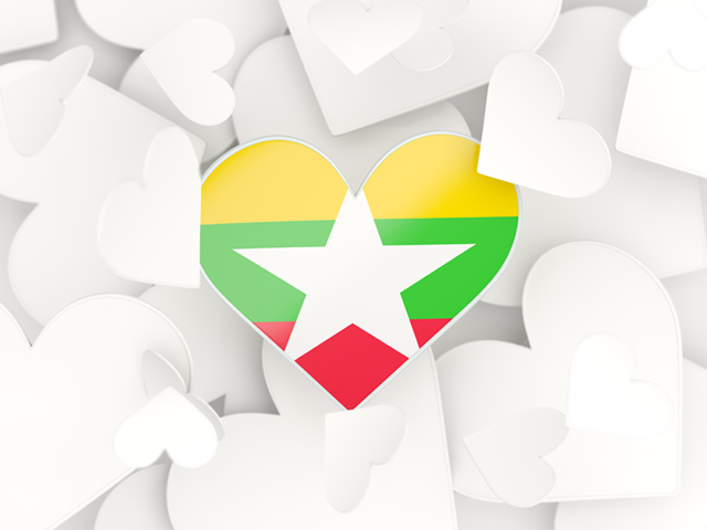 Hearts background. Download flag icon of Myanmar at PNG format