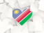 Namibia. Hearts background. Download icon.