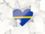 Nauru. Hearts background. Download icon.