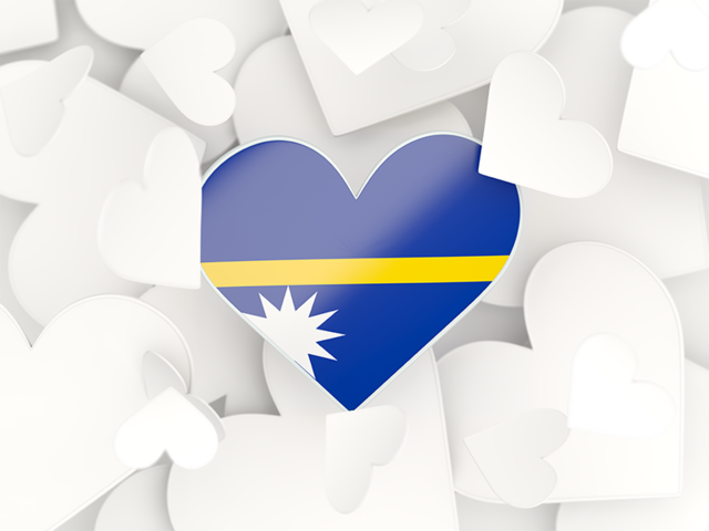 Hearts background. Download flag icon of Nauru at PNG format