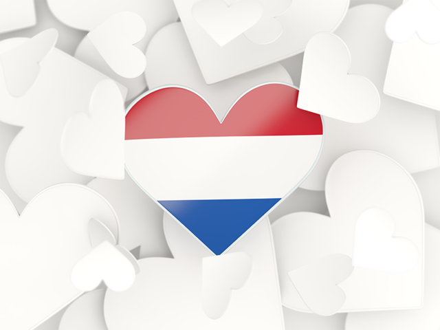 Hearts background. Download flag icon of Netherlands at PNG format