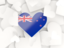 New Zealand. Hearts background. Download icon.