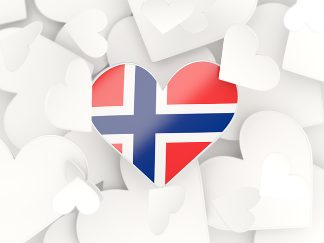 Hearts background. Download flag icon of Norway at PNG format