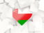 Oman. Hearts background. Download icon.