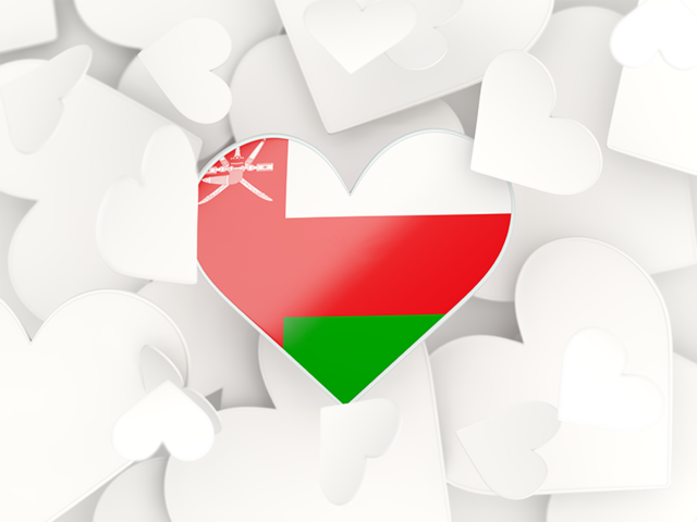 Hearts background. Download flag icon of Oman at PNG format