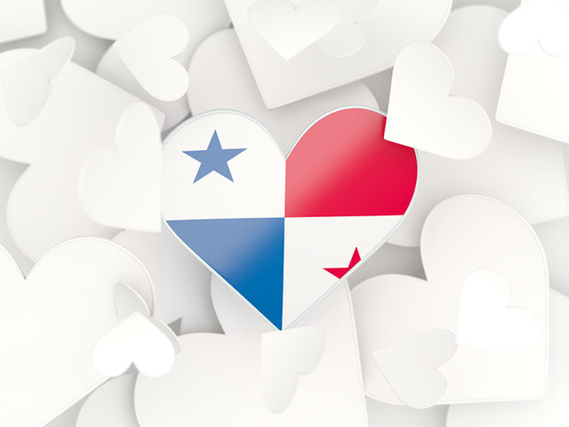 Hearts background. Download flag icon of Panama at PNG format