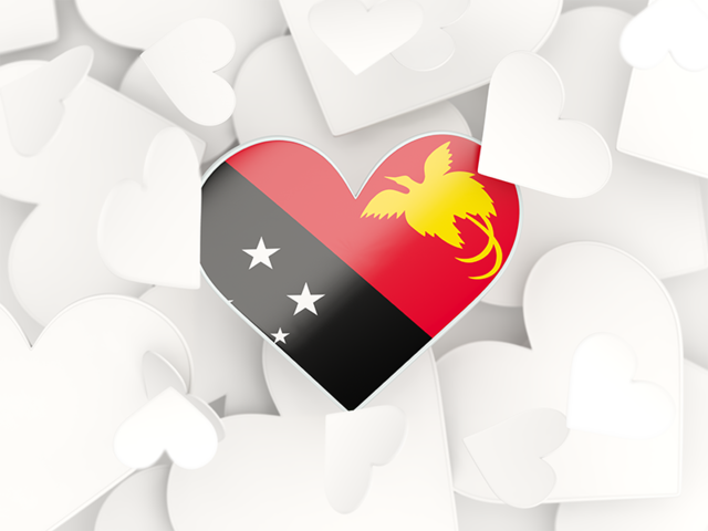 Hearts background. Download flag icon of Papua New Guinea at PNG format