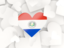 Paraguay. Hearts background. Download icon.