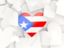 Puerto Rico. Hearts background. Download icon.