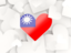 Taiwan. Hearts background. Download icon.