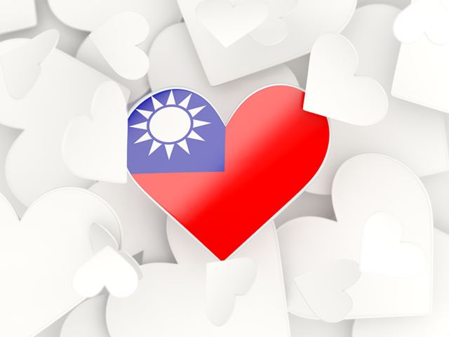 Hearts background. Download flag icon of Taiwan at PNG format