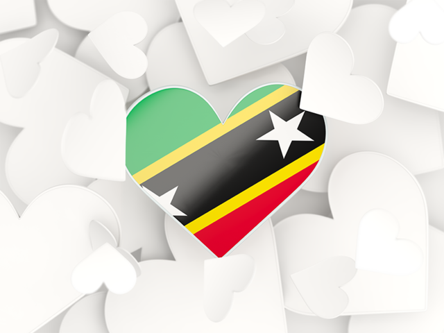 Hearts background. Download flag icon of Saint Kitts and Nevis at PNG format