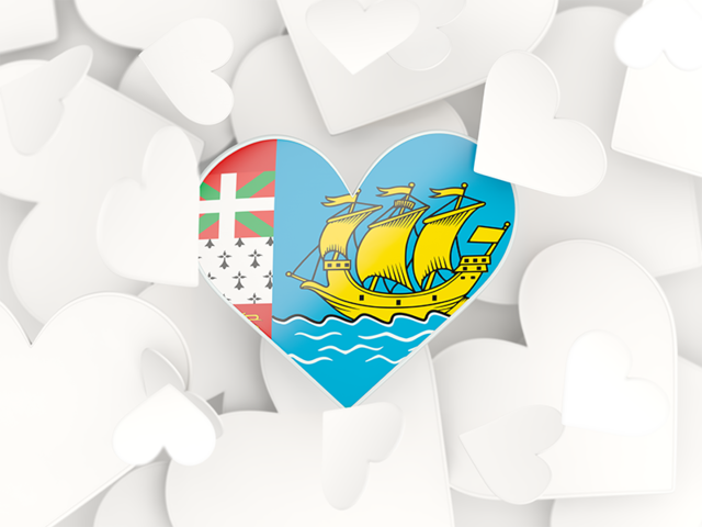 Hearts background. Download flag icon of Saint Pierre and Miquelon at PNG format