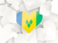 Saint Vincent and the Grenadines. Hearts background. Download icon.