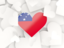 Samoa. Hearts background. Download icon.