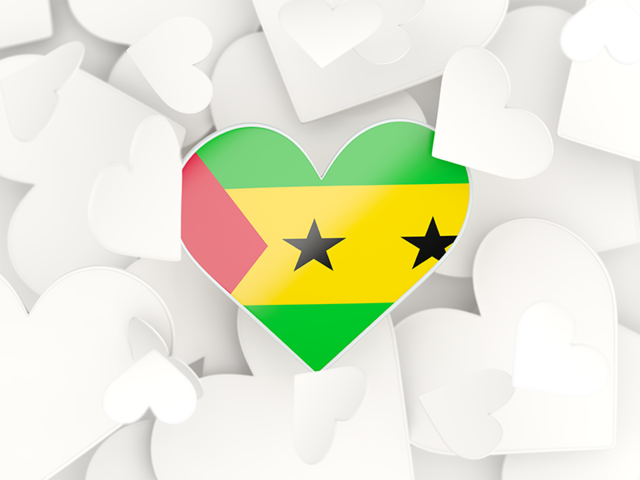 Hearts background. Download flag icon of Sao Tome and Principe at PNG format