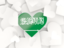 Saudi Arabia. Hearts background. Download icon.