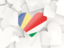 Seychelles. Hearts background. Download icon.