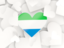 Sierra Leone. Hearts background. Download icon.