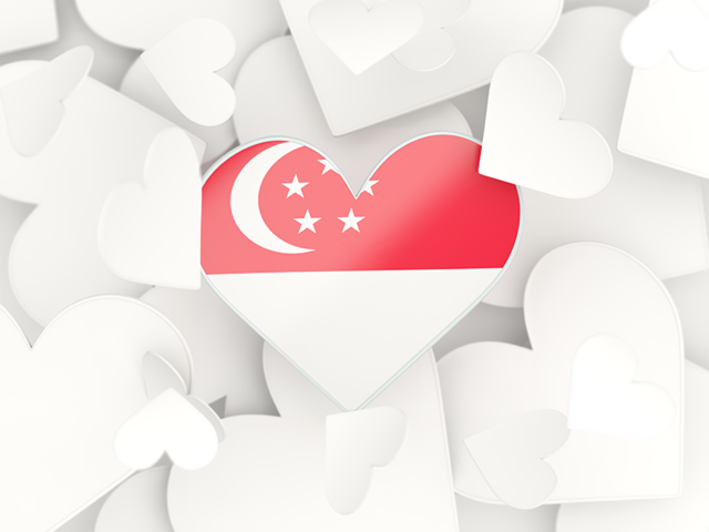 Hearts background. Download flag icon of Singapore at PNG format