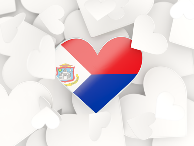 Hearts background. Download flag icon of Sint Maarten at PNG format