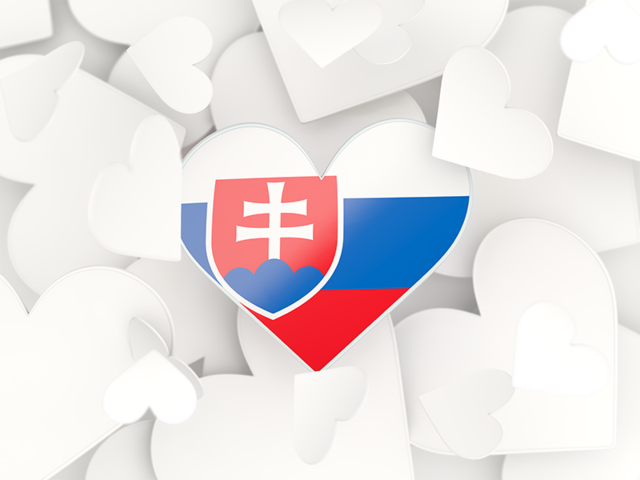 Hearts background. Download flag icon of Slovakia at PNG format