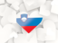 Slovenia. Hearts background. Download icon.