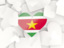 Suriname. Hearts background. Download icon.