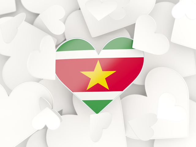 Hearts background. Download flag icon of Suriname at PNG format