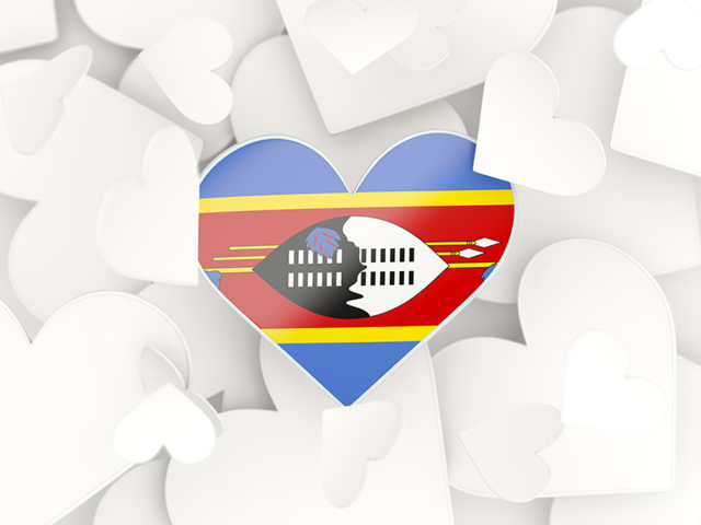 Hearts background. Download flag icon of Swaziland at PNG format