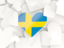 Sweden. Hearts background. Download icon.