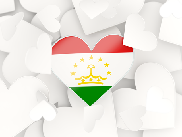 Hearts background. Download flag icon of Tajikistan at PNG format
