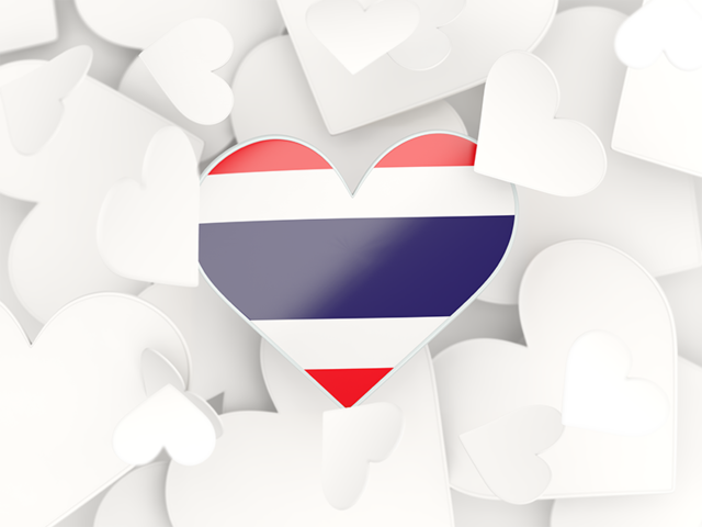 Hearts background. Download flag icon of Thailand at PNG format