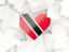 Trinidad and Tobago. Hearts background. Download icon.