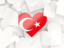 Turkey. Hearts background. Download icon.