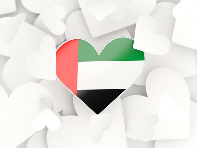 Hearts background. Download flag icon of United Arab Emirates at PNG format
