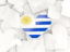 Uruguay. Hearts background. Download icon.