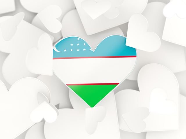 Hearts background. Download flag icon of Uzbekistan at PNG format