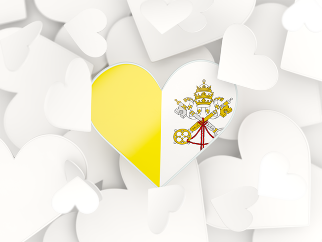 Hearts background. Download flag icon of Vatican City at PNG format