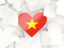 Vietnam. Hearts background. Download icon.