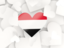 Yemen. Hearts background. Download icon.