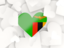 Zambia. Hearts background. Download icon.
