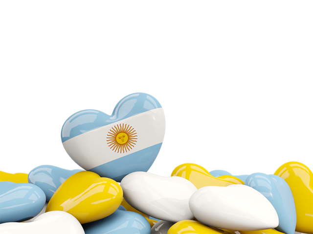 Heart with border. Download flag icon of Argentina at PNG format