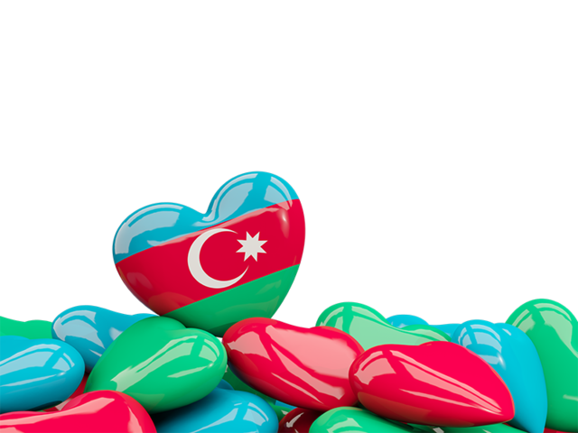 Heart with border. Download flag icon of Azerbaijan at PNG format