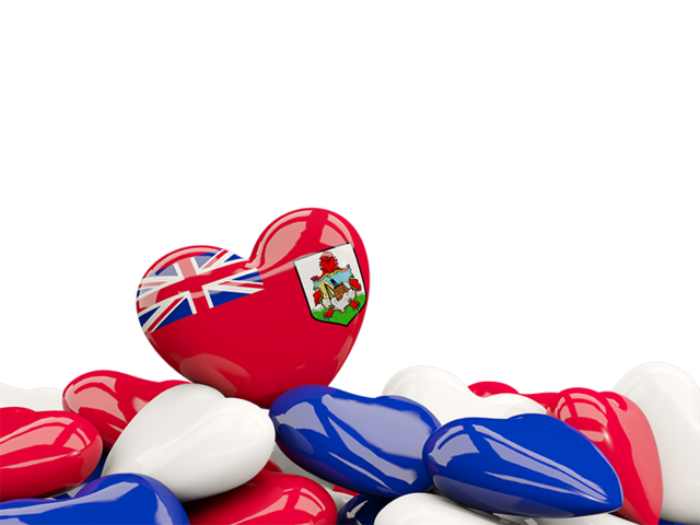 Heart with border. Download flag icon of Bermuda at PNG format