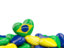 Brazil. Heart with border. Download icon.