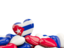 Cuba. Heart with border. Download icon.