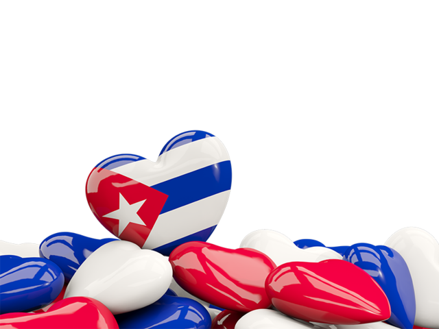 Heart with border. Download flag icon of Cuba at PNG format