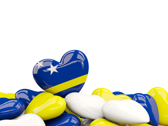 Heart with border. Download flag icon of Curacao at PNG format